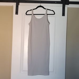 Sleeveless ribbed jersey dress